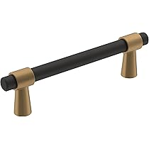 Amerock | Cabinet Pull | Matte Black/Champagne Bronze | 3-3